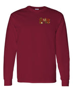 Canada Flowers Left Chest and Back Long Sleeve - Gildan Canada (sewn Internationally) - Unisex