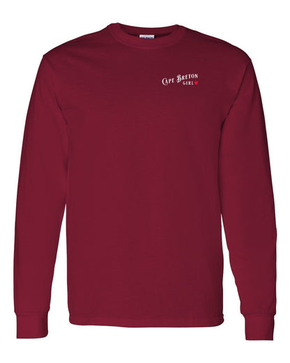 Cape Breton Girl Left Chest and Back Long Sleeve Tee