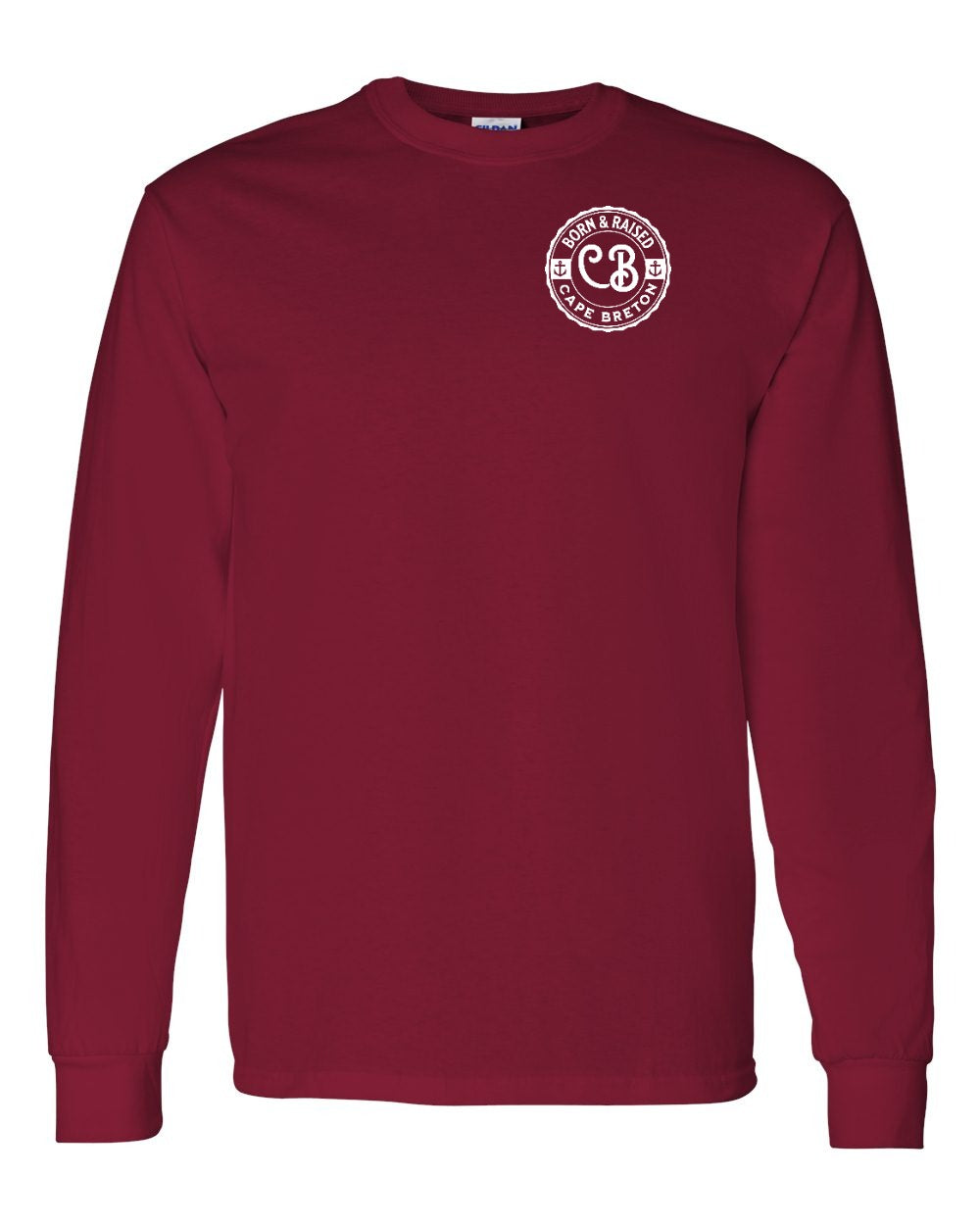 Born & Raised Cape Breton Left Chest and Back Long Sleeve Tee