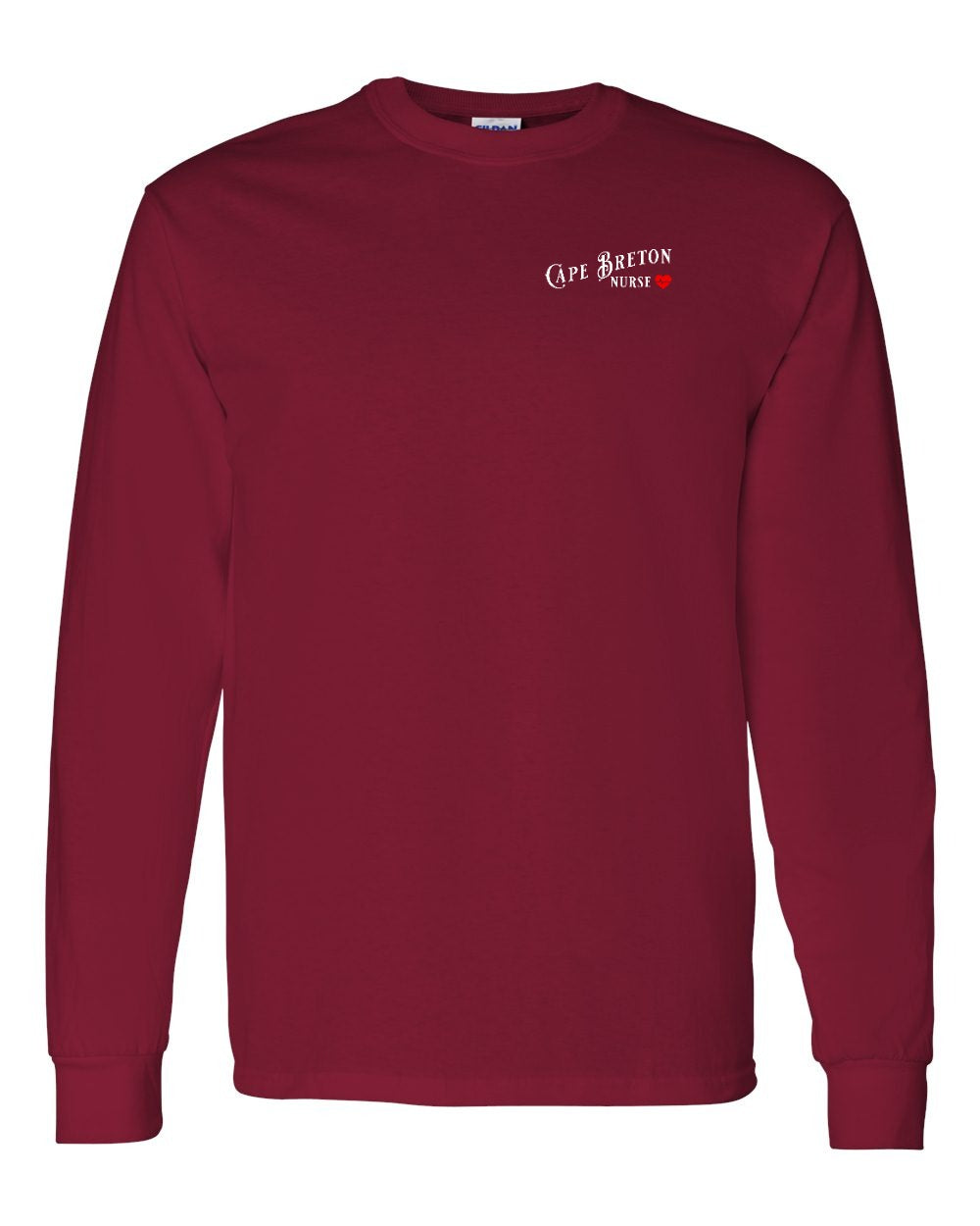CB Nurse Left Chest and Back Long Sleeve Tee - Unisex