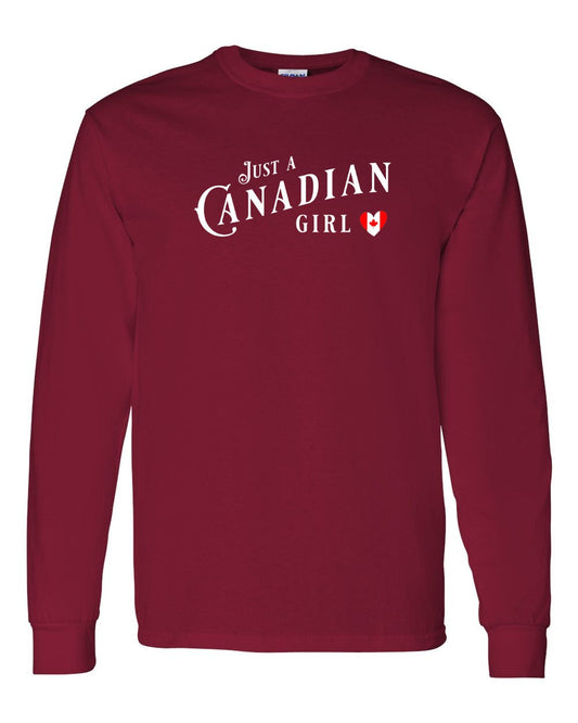 Just A Canadian Girl (Heart Flag Full) Full Long Sleeve