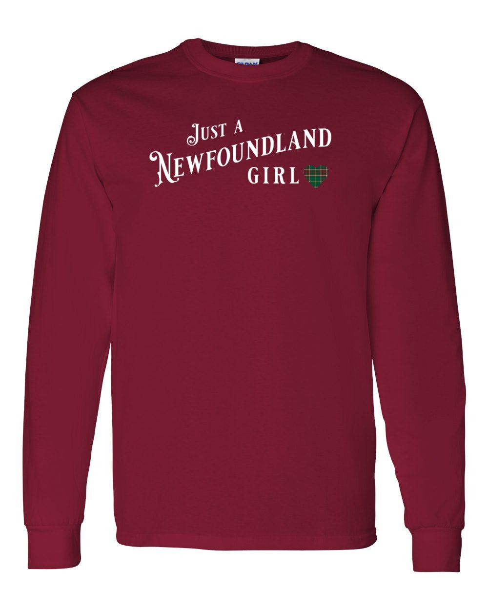 Just a NFLD Girl Tartan Long Sleeve - Unisex