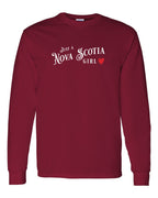 Just a NS Girl Red Heart Long Sleeve Tee - Unisex