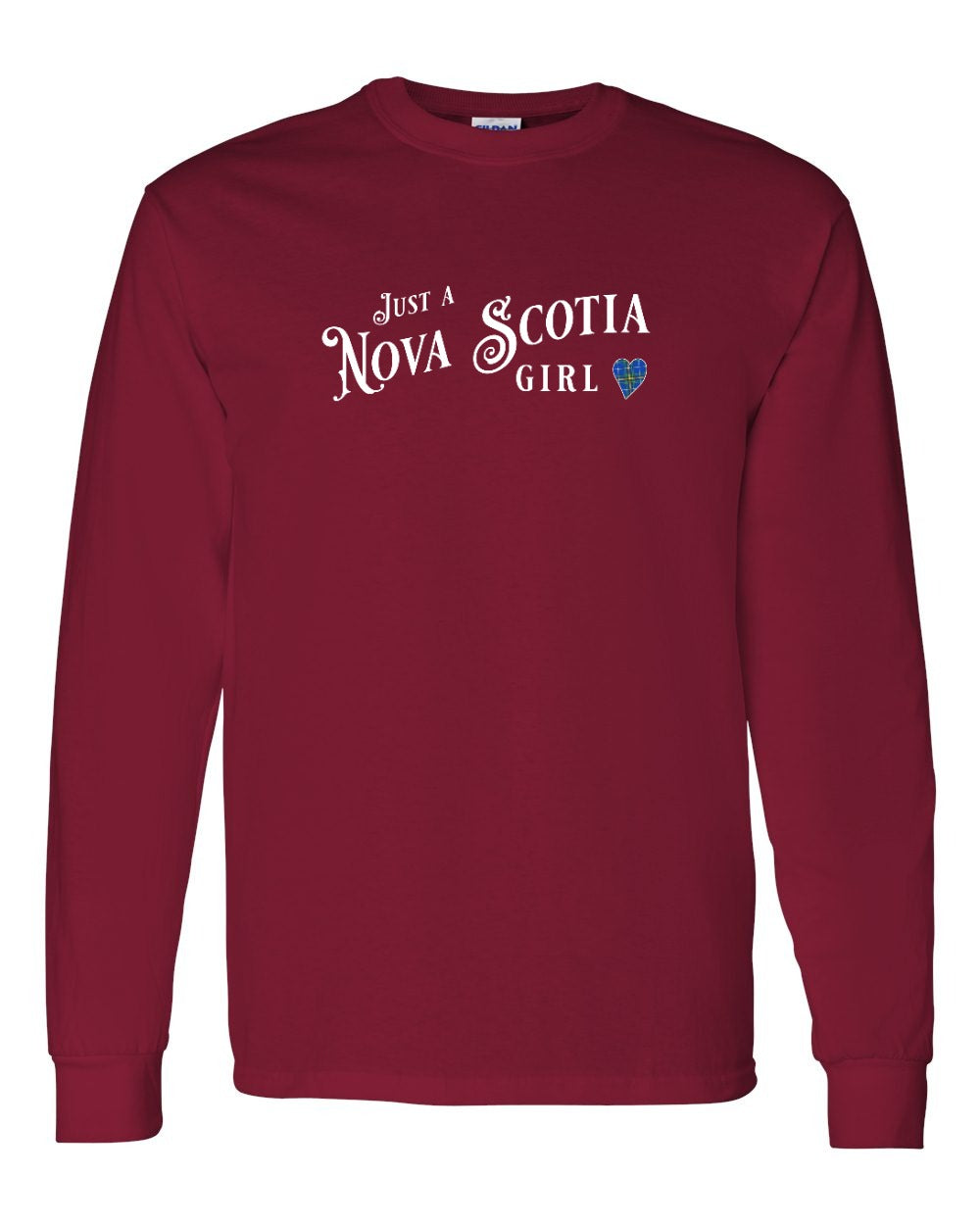 Just a Nova Scotia Girl Tartan Full Long Sleeve Tee