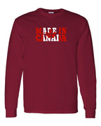 Made in Canada Flag Background Long Sleeve - Gildan Canada (sewn Internationally) - Unisex