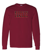 Made in Canada Plaid Background Long Sleeve - Gildan Canada (sewn Internationally) - Unisex