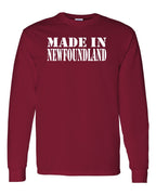 Made In NFLD ( White Lettering) Long Sleeve - Unisex