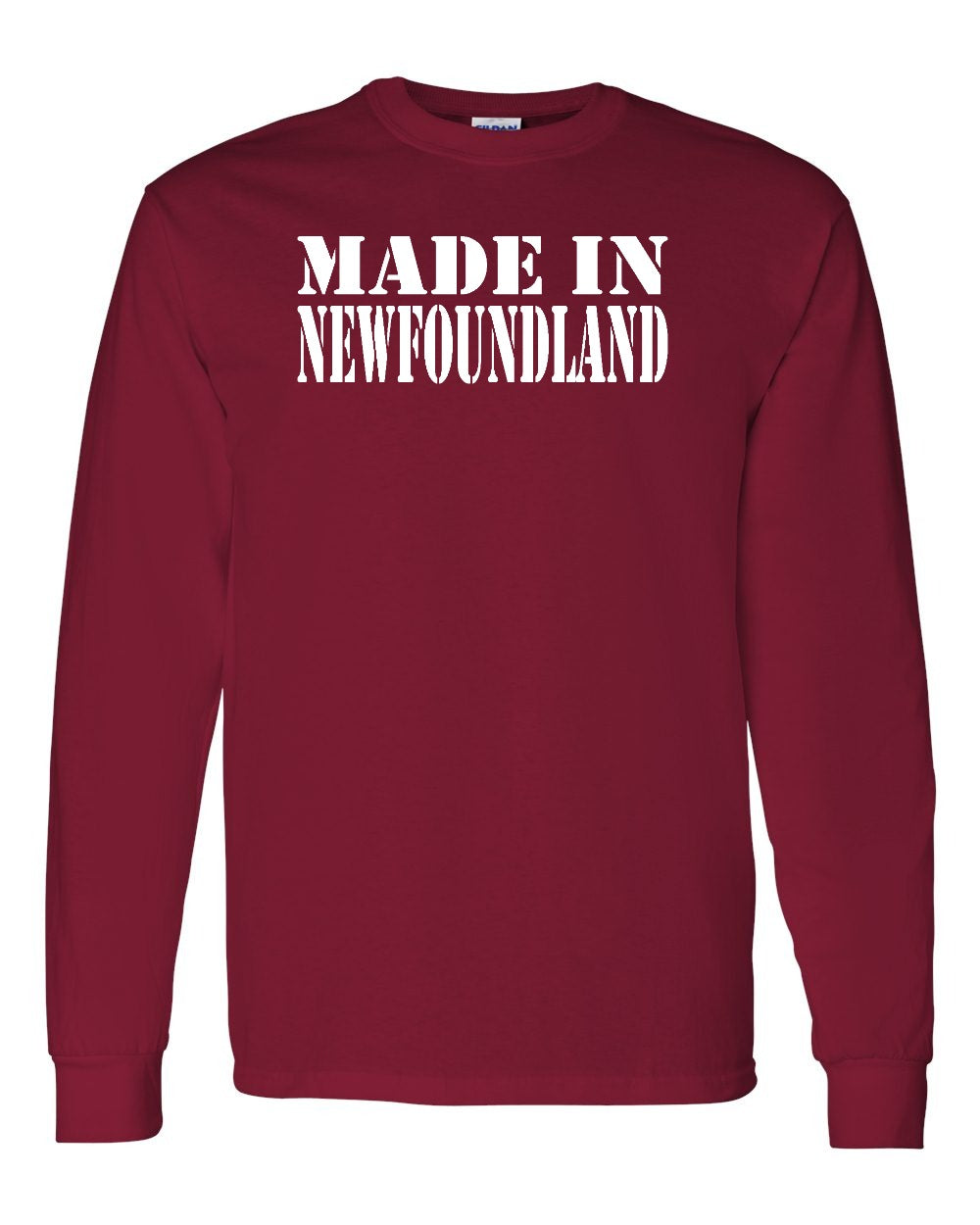Made In Newfoundland ( White Lettering) Full Long Sleeve
