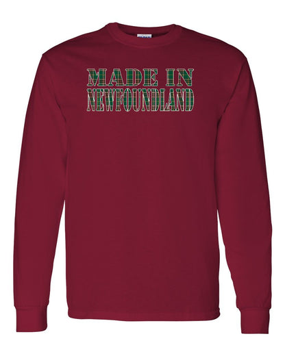 Made In Newfoundland ( Tartan Lettering) Full Long Sleeve