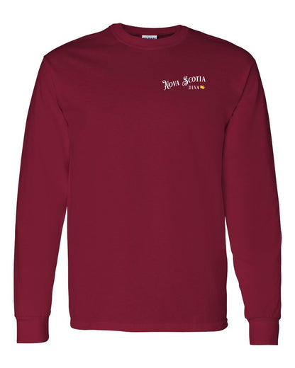 Nova Scotia Diva Left Chest and Back Long Sleeve Tee