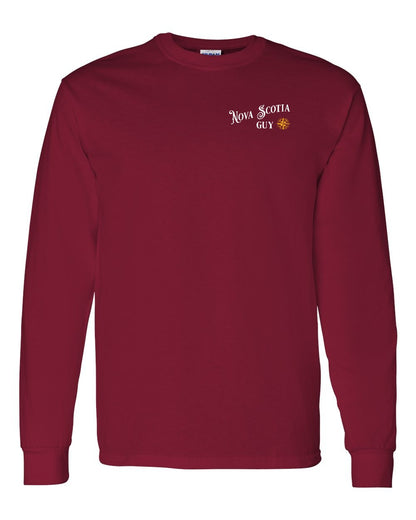 Nova Scotia Guy yellow Left Chest and Back Long Sleeve Tee