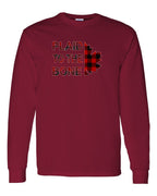 Plaid to the Bone Stacked Leaf Long Sleeve - Gildan Canada (sewn Internationally) - Unisex