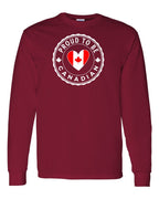 Proud to be Canadian Heart Flag Long Sleeve - Gildan Canada (sewn Internationally) - Unisex