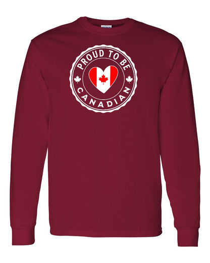 Proud to be Canadian Heart Flag Full Long Sleeve