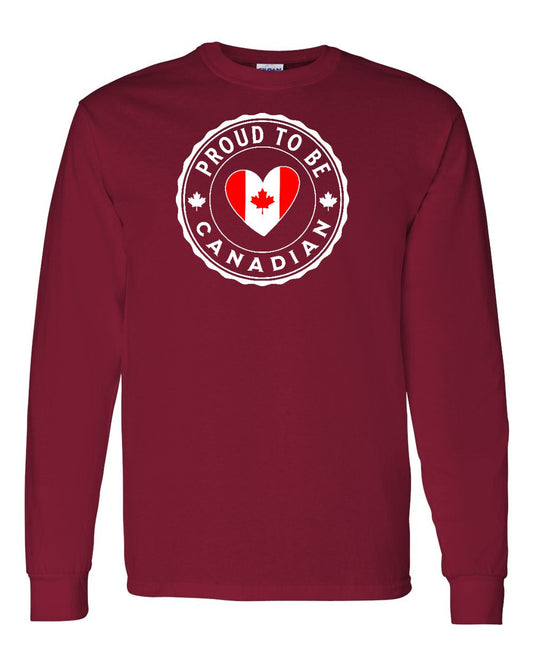 Proud to be Canadian Heart Flag Full Long Sleeve