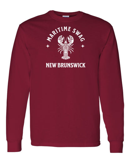 Maritime Swag New Brunswick Mandala white Lobster Full Long Sleeve Tee