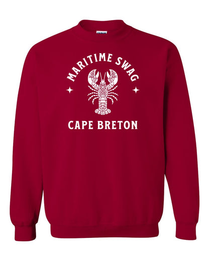 Maritime Swag Cape Breton Mandala white Lobster Full Crewneck Sweatshirt