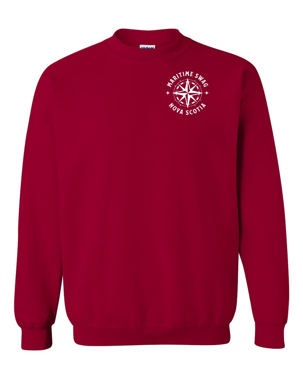 Maritime Swag Nova Scotia Compass Left Chest crew-neck