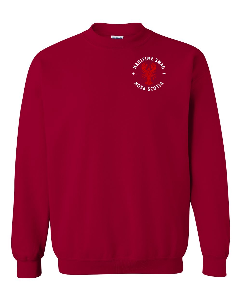 Maritime Swag Nova Scotia Mandala Red Lobster Left Chest crew-neck
