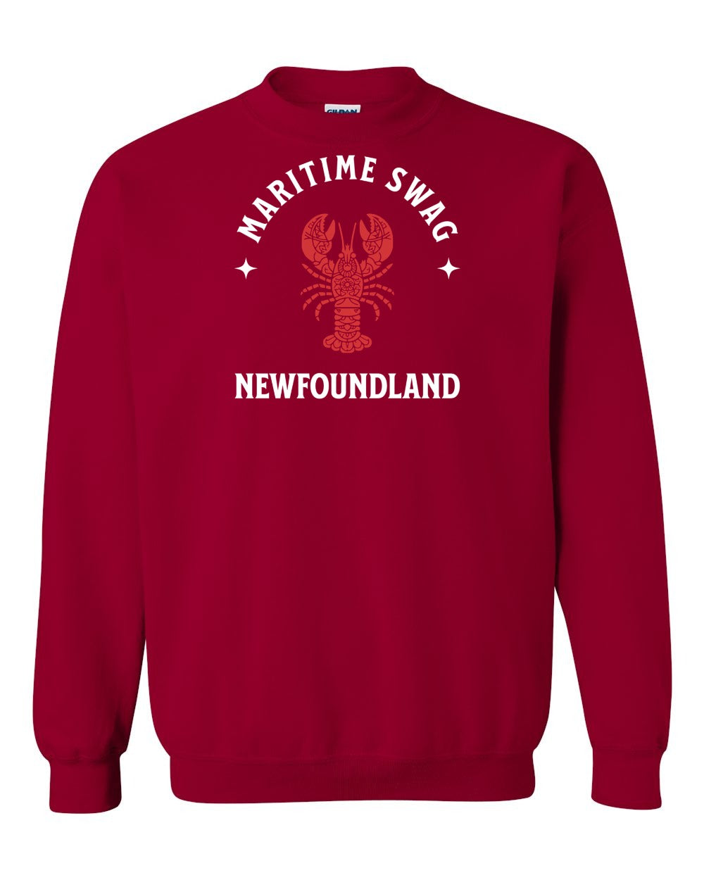 Maritime Swag Newfoundland Mandala Red Lobster Full Crewneck Sweatshirt