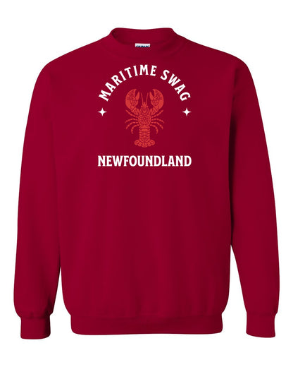 Maritime Swag Newfoundland Mandala Red Lobster Full Crewneck Sweatshirt