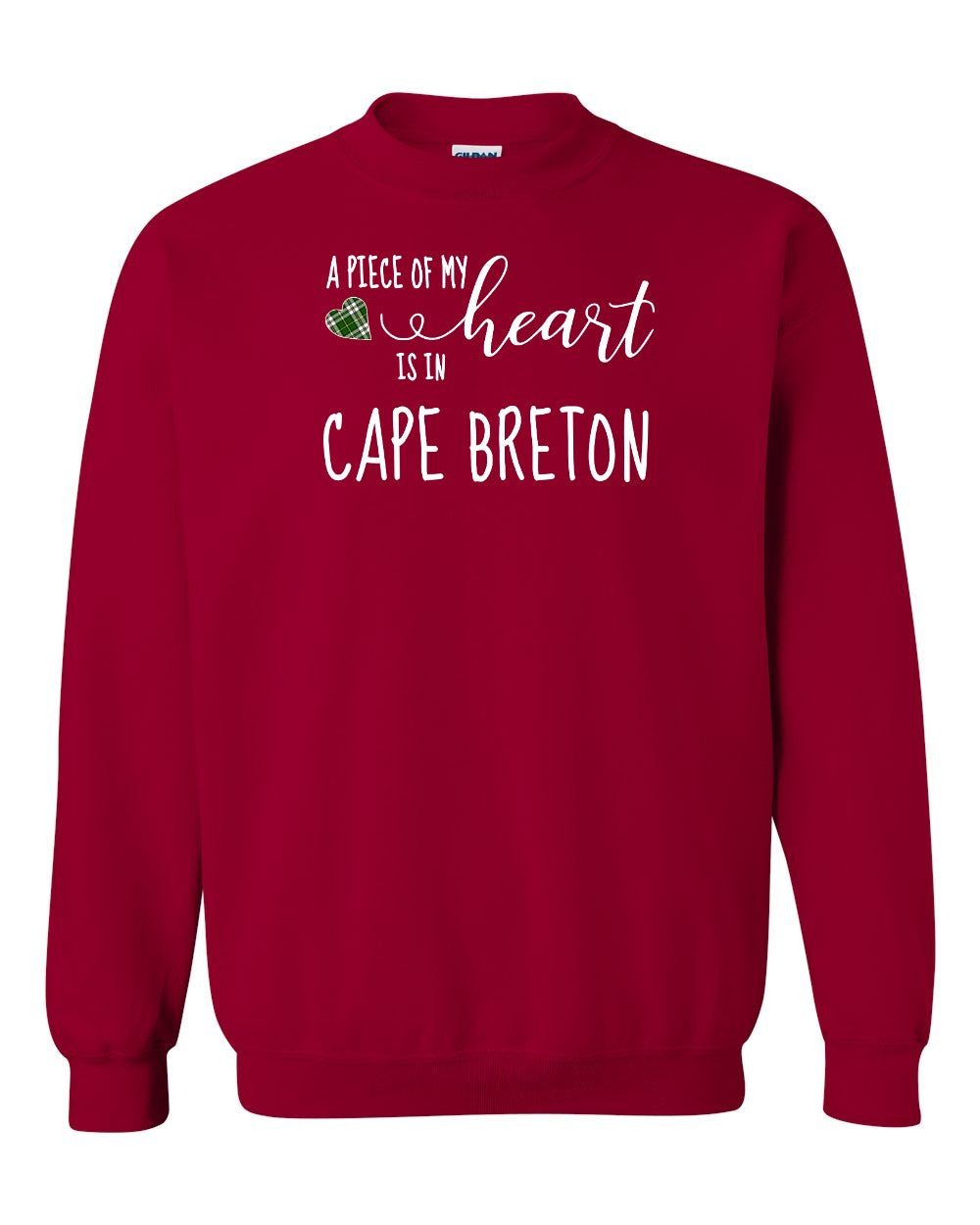 A piece of My heart in Cape Breton (Tartan Heart) Full Crewneck Sweatshirt