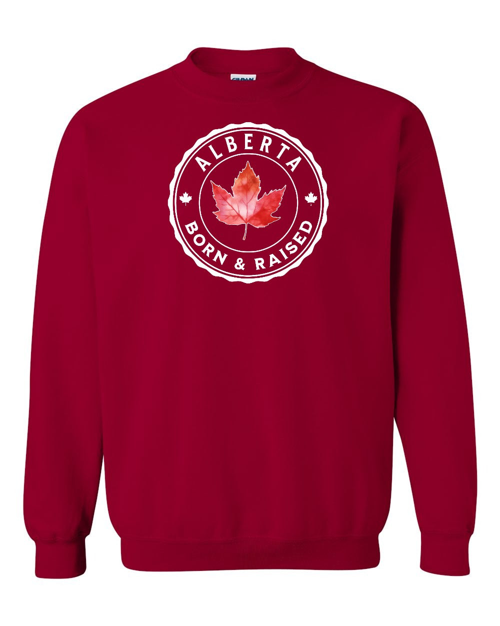 Born And Raised Alberta Crewneck Sweatshirt - Gildan Canada (sewn Internationally) - Unisex