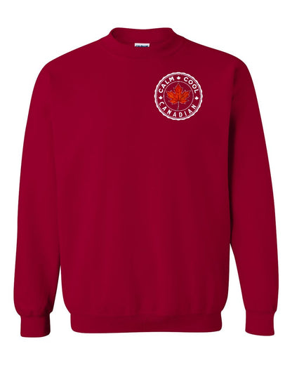 Calm Cool Canadian Leaf Left Chest Crewneck