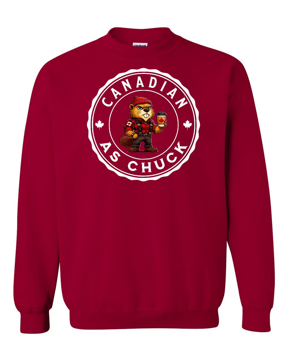 CDN as Chuck Male Beaver Crewneck Sweatshirt - Gildan Canada (sewn Internationally) - Unisex