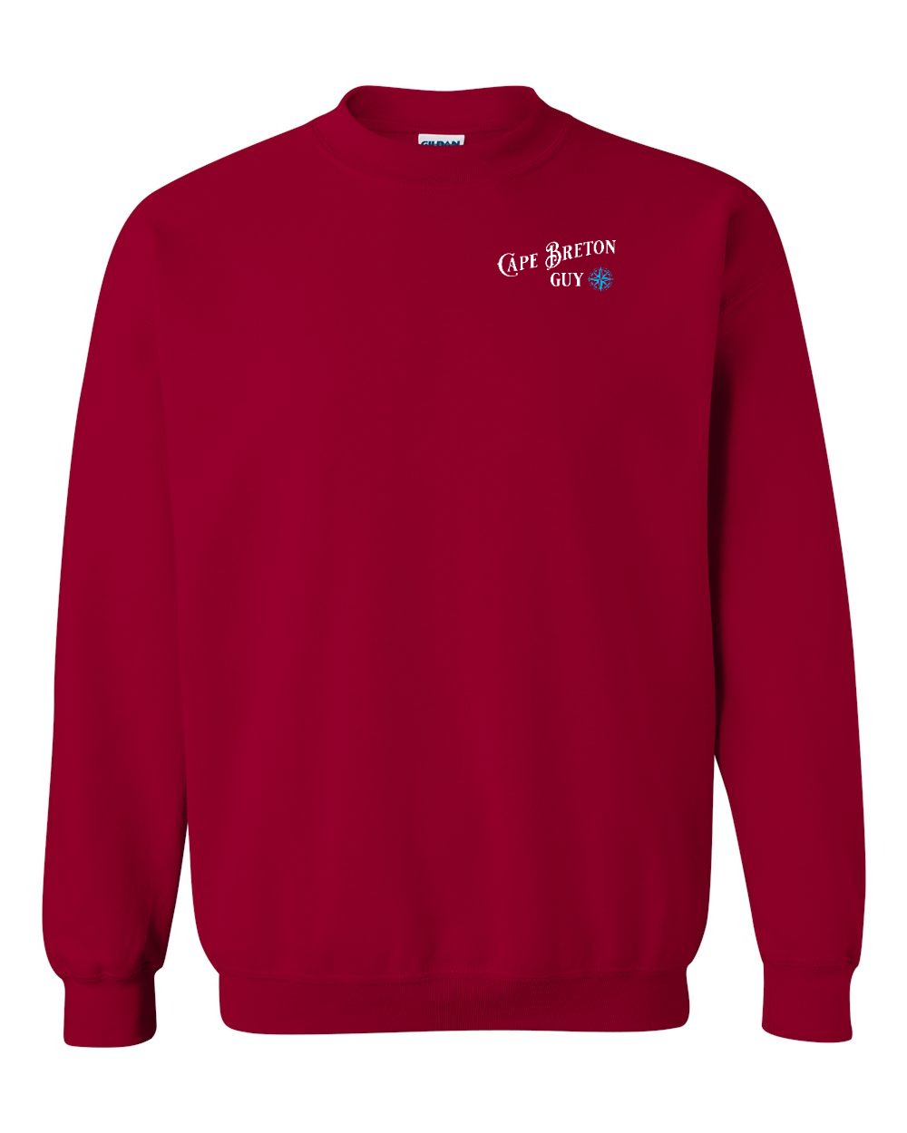 Cape Breton Guy blue Left Chest and Back Crewneck Sweatshirt