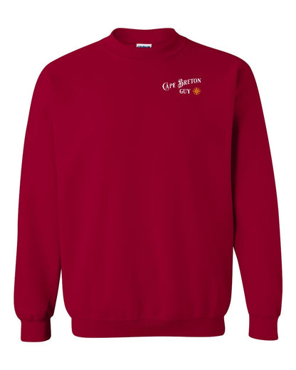Cape Breton Guy yellow Left Chest and Back Crewneck Sweatshirt