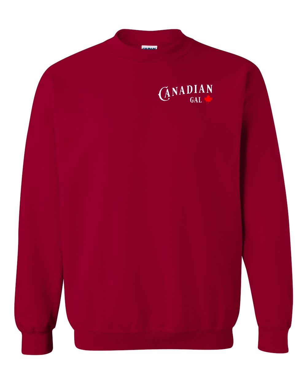 Canadian Gal Left Chest Crewneck Sweatshirt - Gildan Canada (sewn Internationally) - Unisex