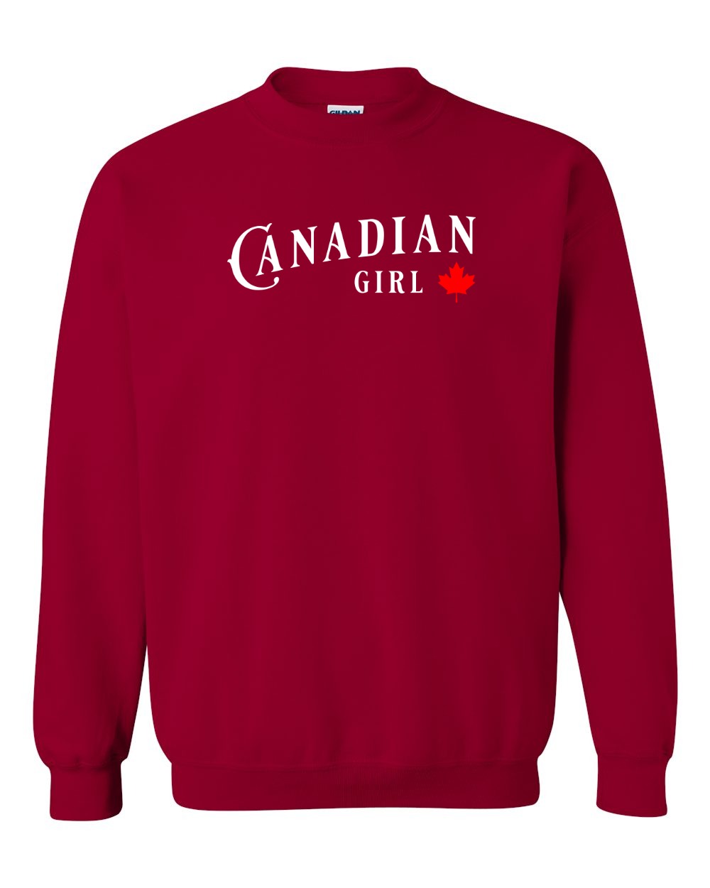 Canadian Girl Crewneck Sweatshirt - Gildan Canada (sewn Internationally) - Unisex