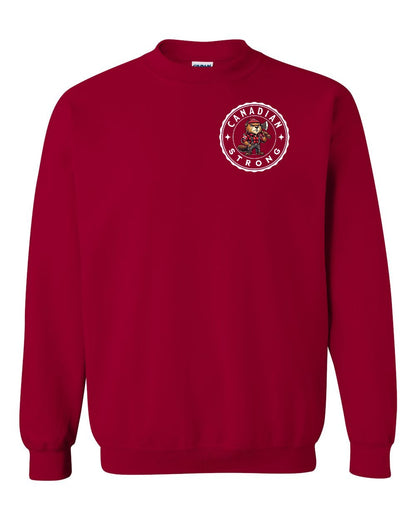 Canadian Strong Beaver Left Chest Crewneck
