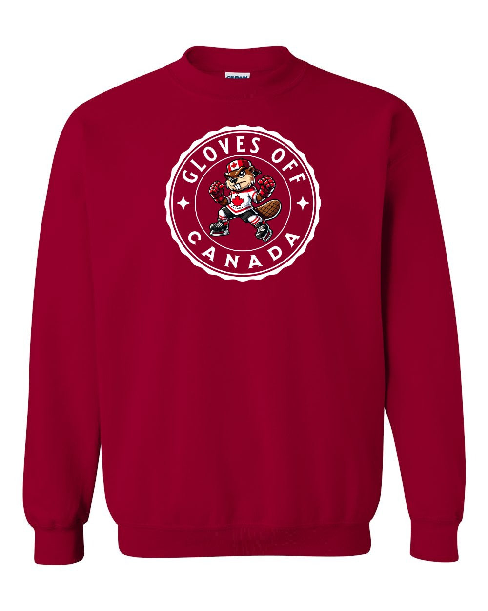 Gloves Off Beaver Crewneck Sweatshirt - Gildan Canada (sewn Internationally) - Unisex