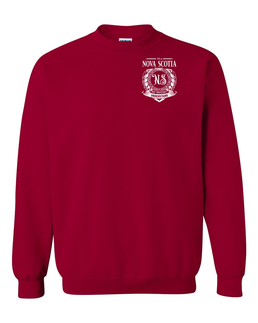 It's  A Nova Scotia Thing Left Chest and Back crew-neck