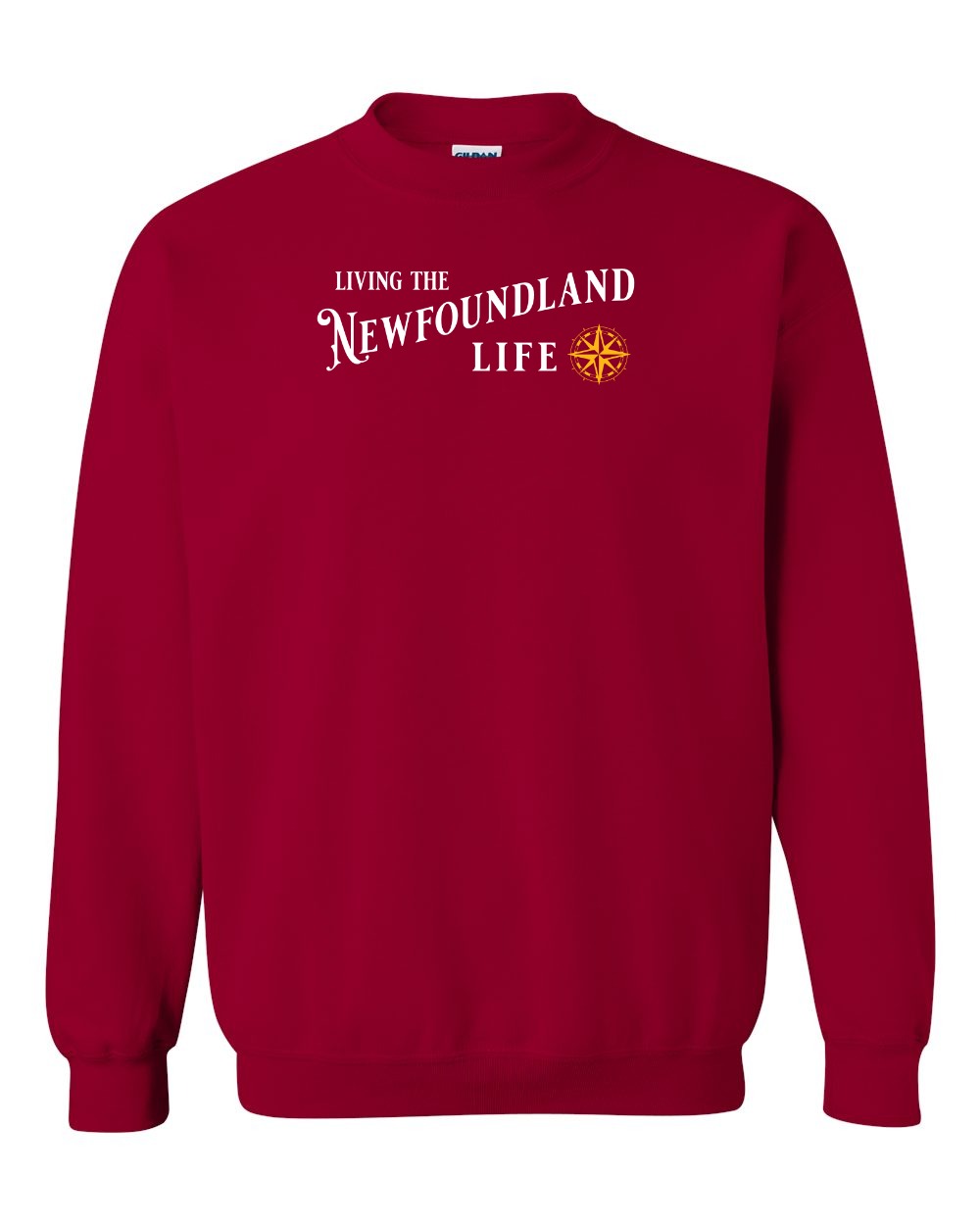 Living the Newfoundland Life yellow Full Crewneck Sweatshirt