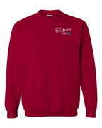 Living the NS Life blue Left Chest and Back Crewneck Sweatshirt - Unisex