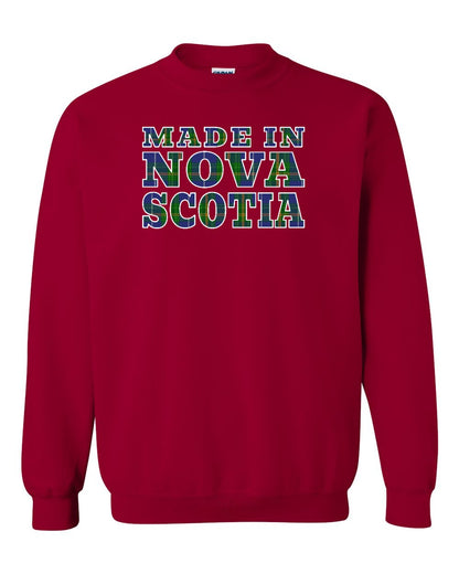 Made In Nova Scotia ( Tartan Lettering) Full crew-neck