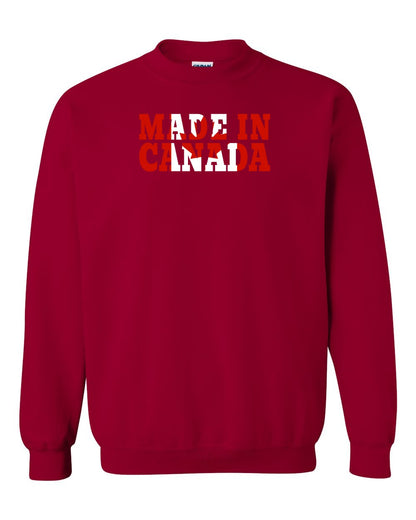 Made in Canada Flag Background Full Crewneck