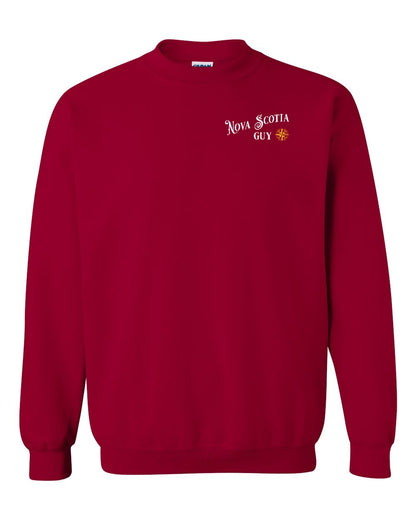 Nova Scotia Guy yellow Left Chest and Back crew-neck