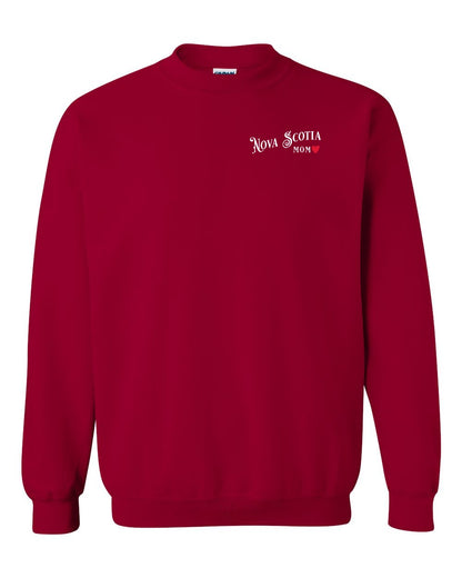 Nova Scotia Mom Left Chest and Back crew-neck