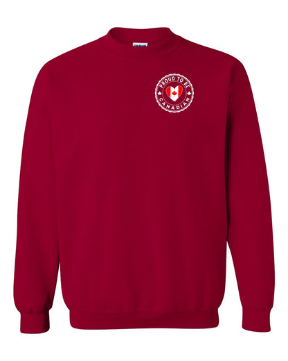 Proud to be Canadian Heart Flag Left Chest Crewneck
