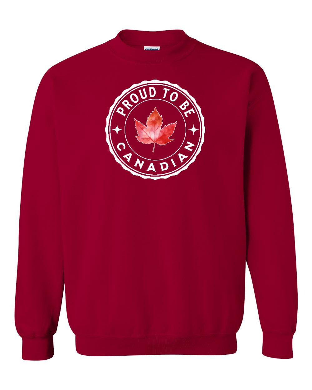 Proud to be Canadian Leaf Crewneck Sweatshirt - Gildan Canada (sewn Internationally) - Unisex