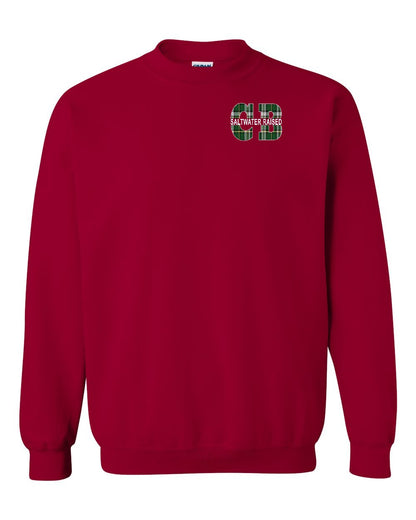Saltwater CB Raised Left Chest and Back Crewneck Sweatshirt