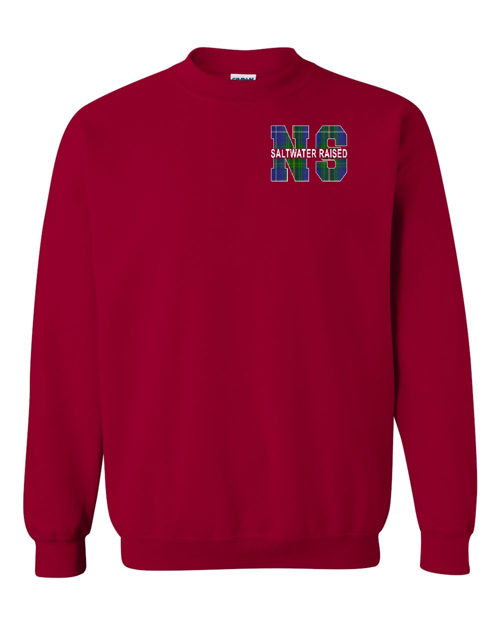 Saltwater Raised Left Chest and Back crew-neck