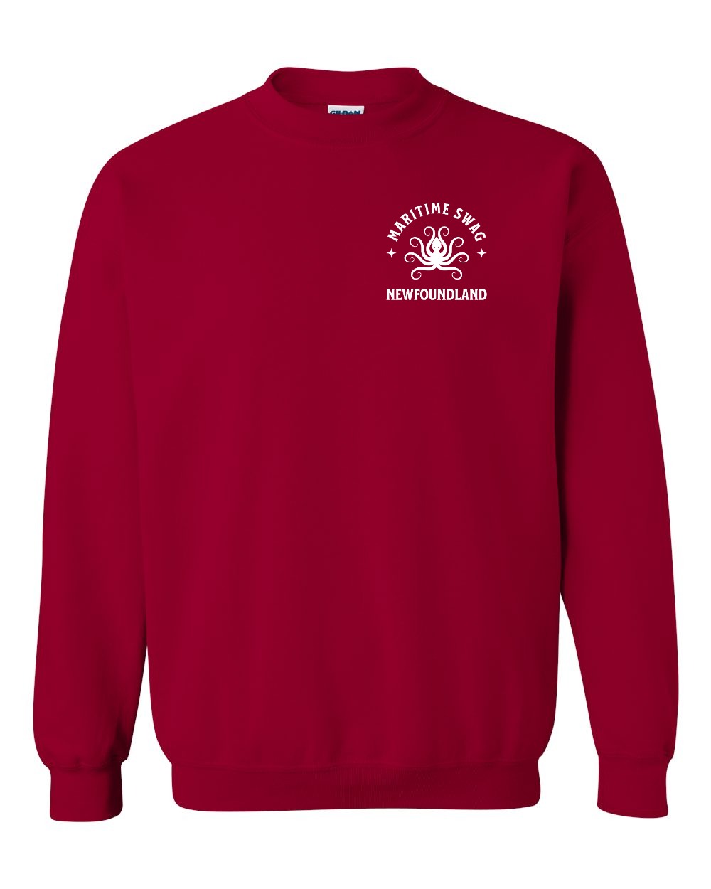 Maritime Swag NFLD Octopus Left Chest Crewneck Sweatshirt - Unisex