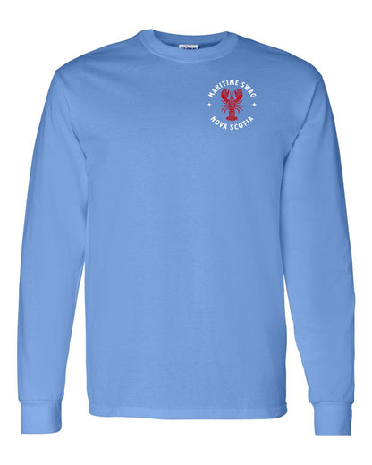 Maritime Swag Nova Scotia Mandala Red Lobster Left Chest Long Sleeve Tee