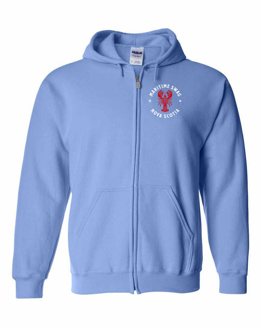 Maritime Swag Nova Scotia Mandala Red Lobster Left Chest zip-hoodie