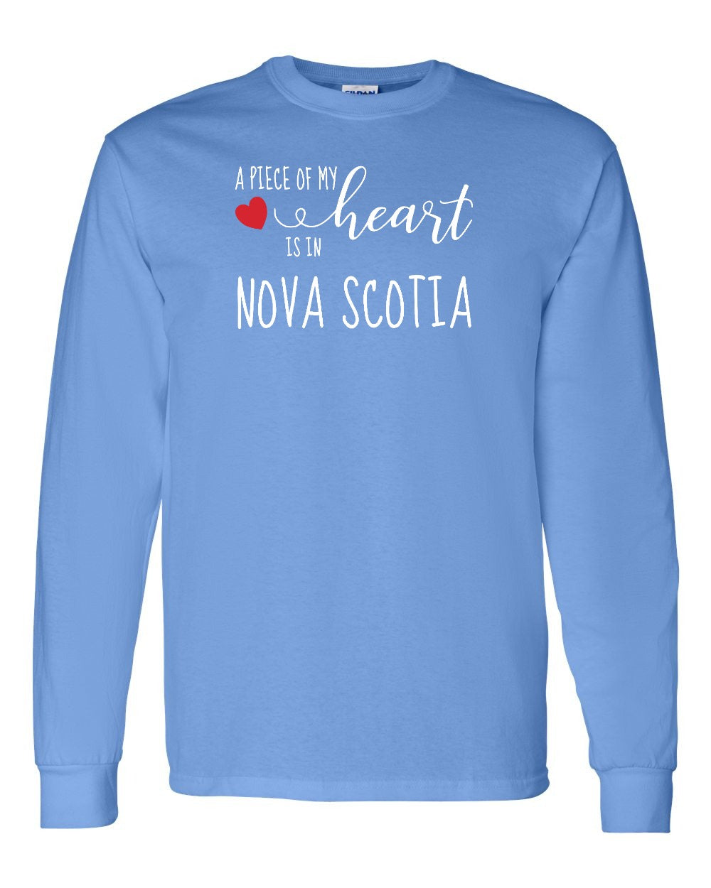 A piece of My heart in Nova Scotia (Red Heart) Full Long Sleeve Tee